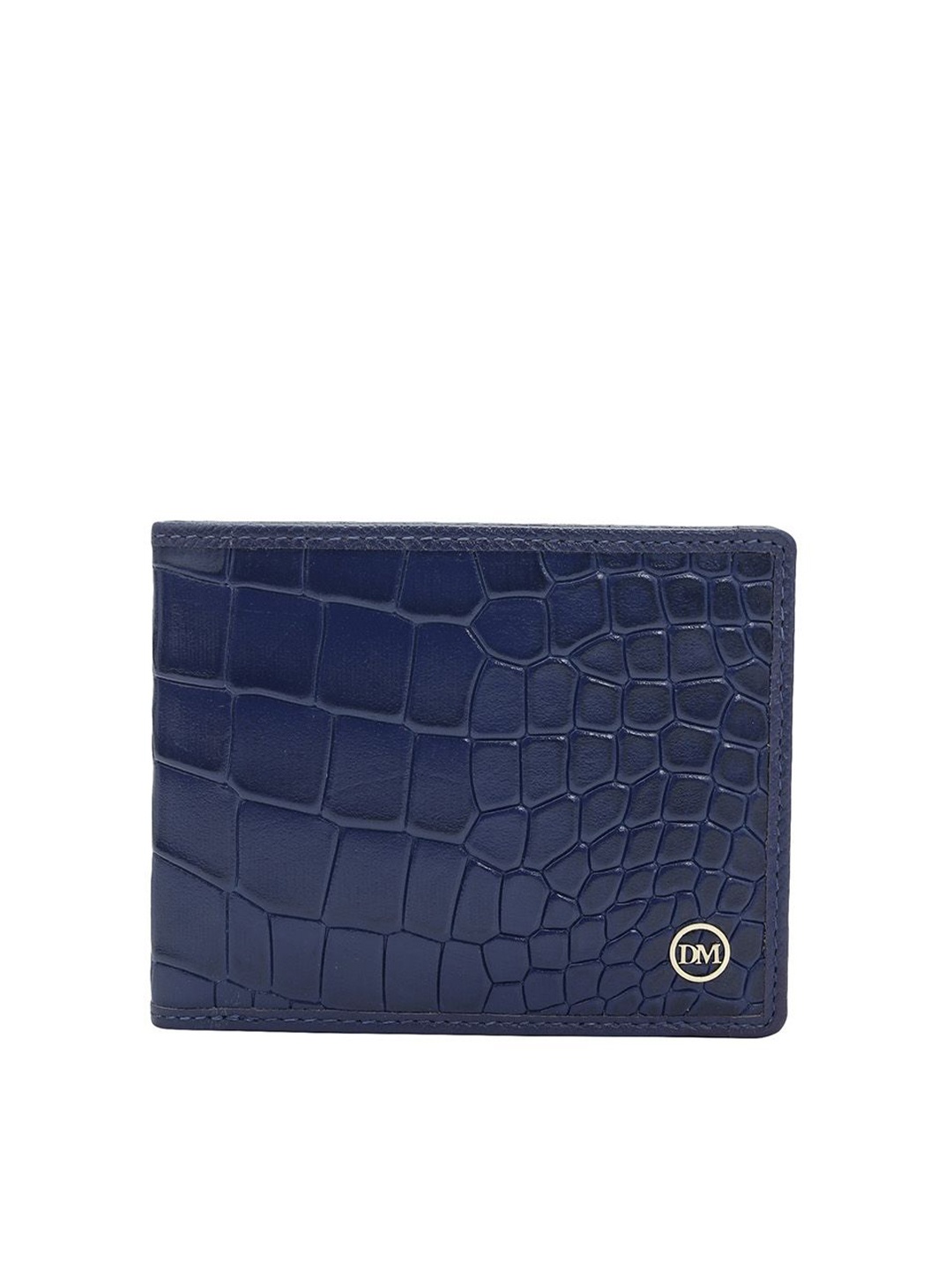 

Da Milano Men Leather Two Fold Wallet, Blue