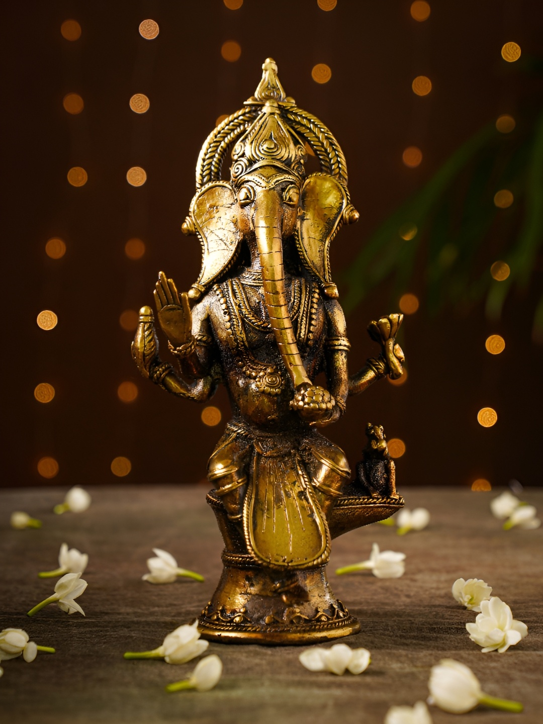 

JAYPORE Gold-Toned Religious Figurine Showpiece