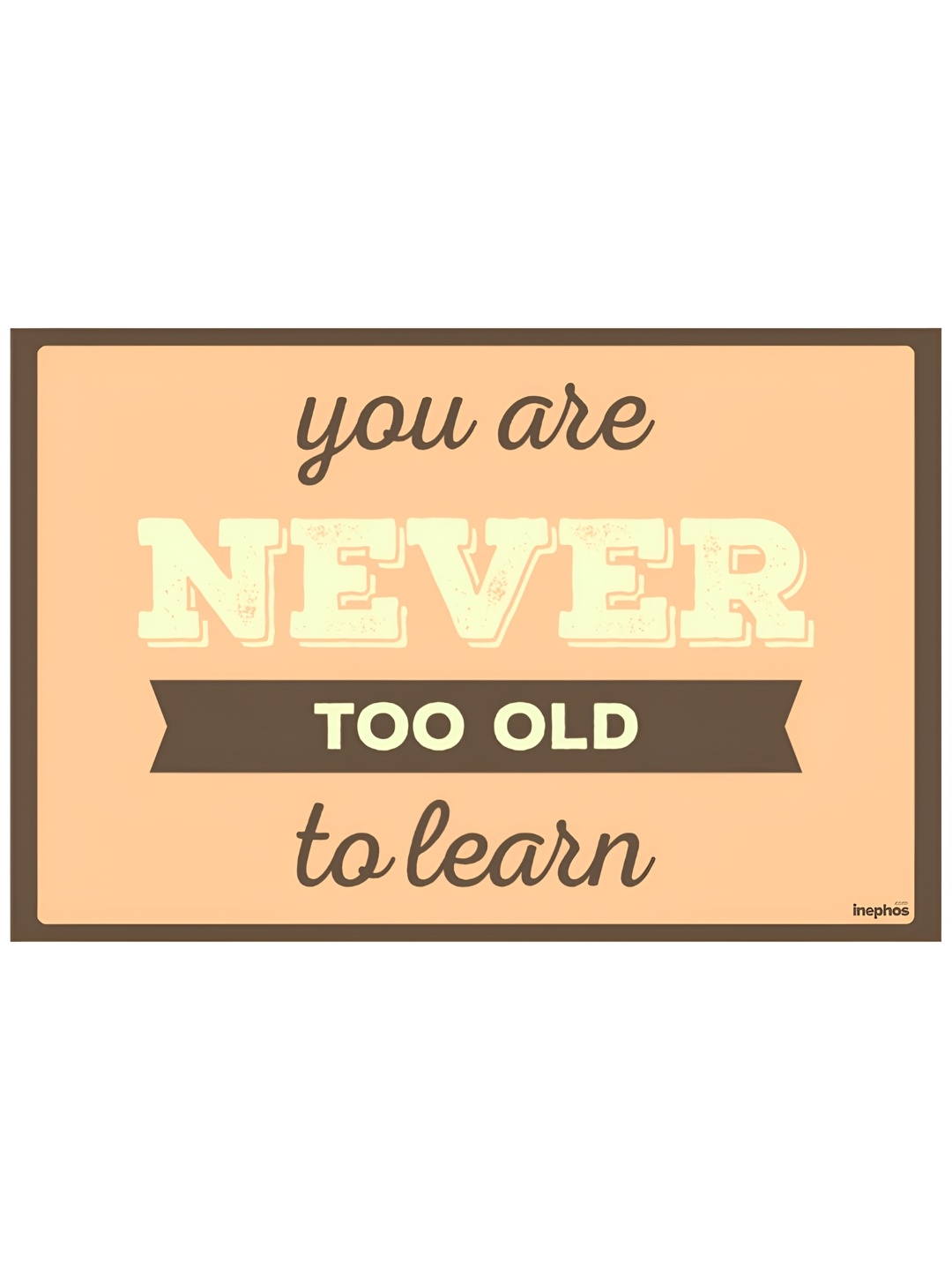 

Inephos Peach-Coloured & Brown Printed Paper Creative Artwork Wall Poster