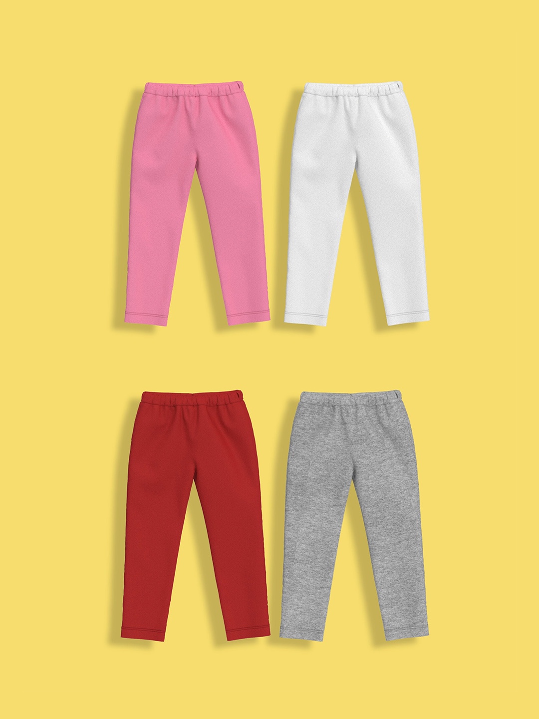

Orange Sugar Infant Girls Pack Of 4 Mid-Rise Ankle-Length Leggings, White