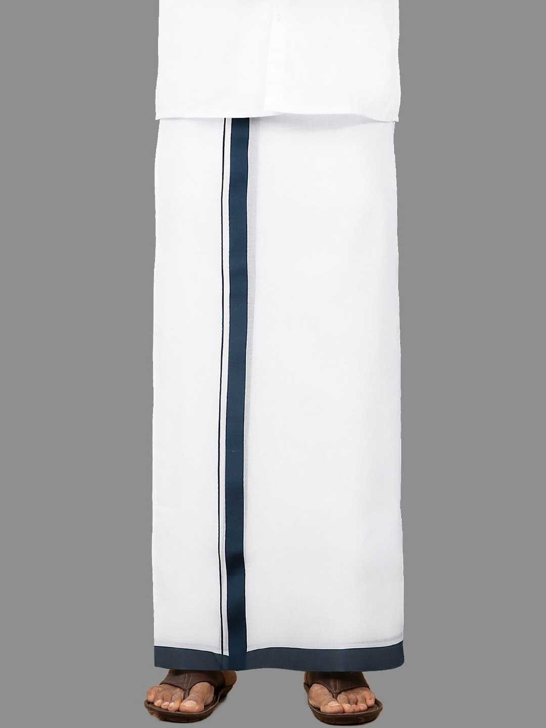 

Ramraj Men Border Double Dhoti, White