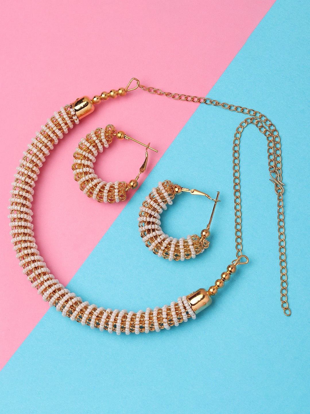 

RHOSYN Gold-Plated & Beaded Jewellery Set