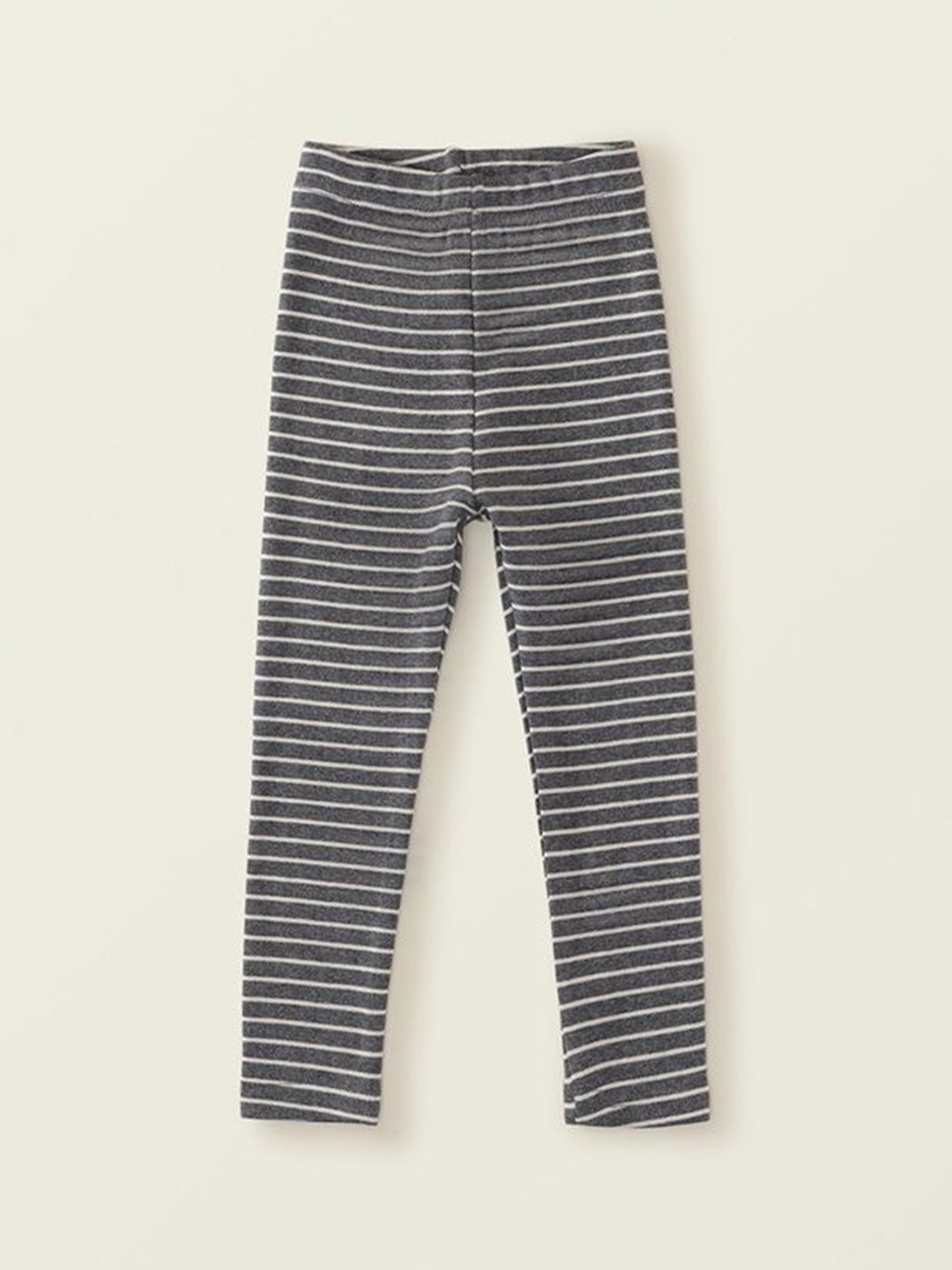 

LULU & SKY Girls Striped Ankle Length Leggings, Black