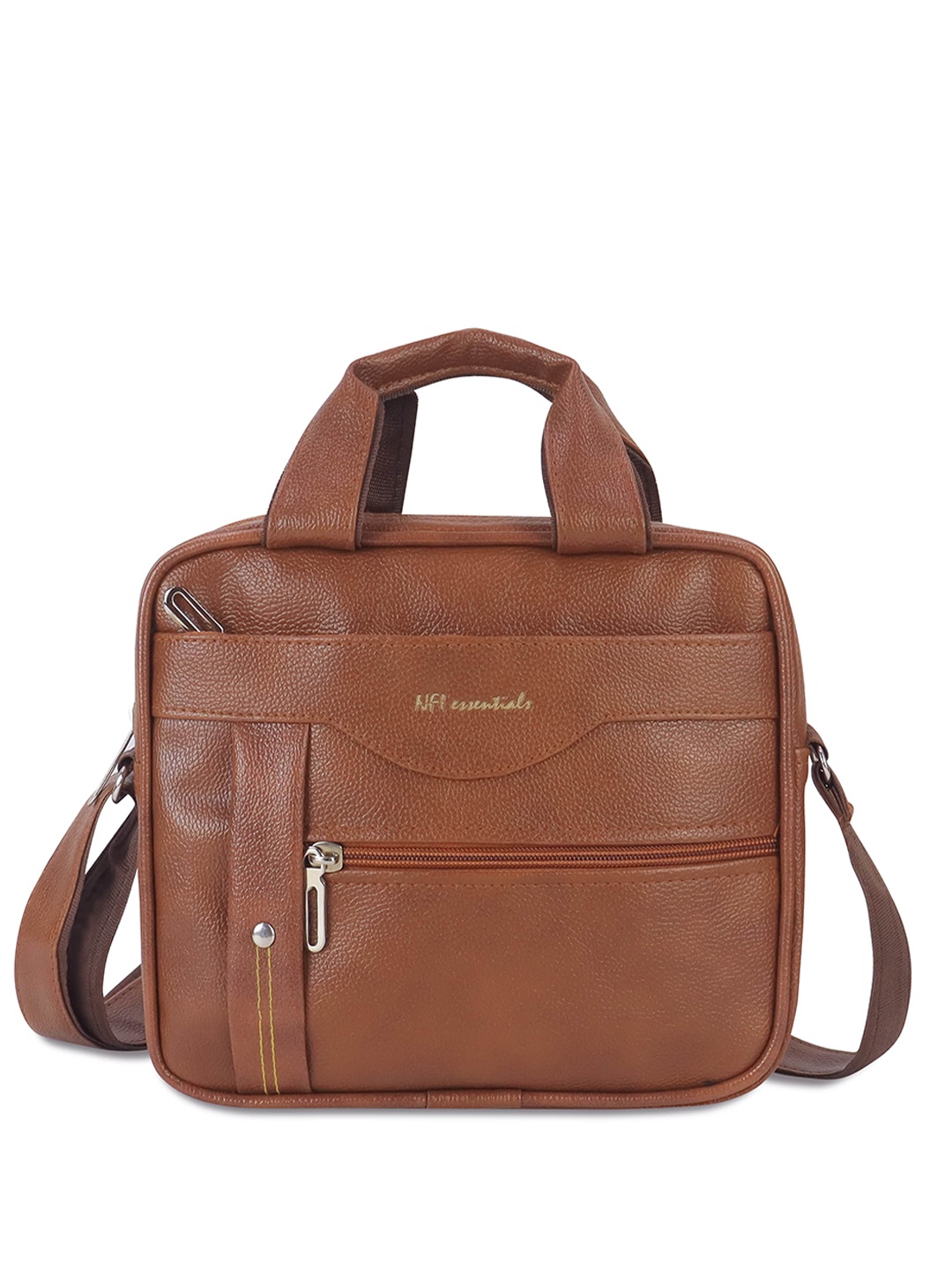

NFI essentials Textured Messenger Bag, Tan