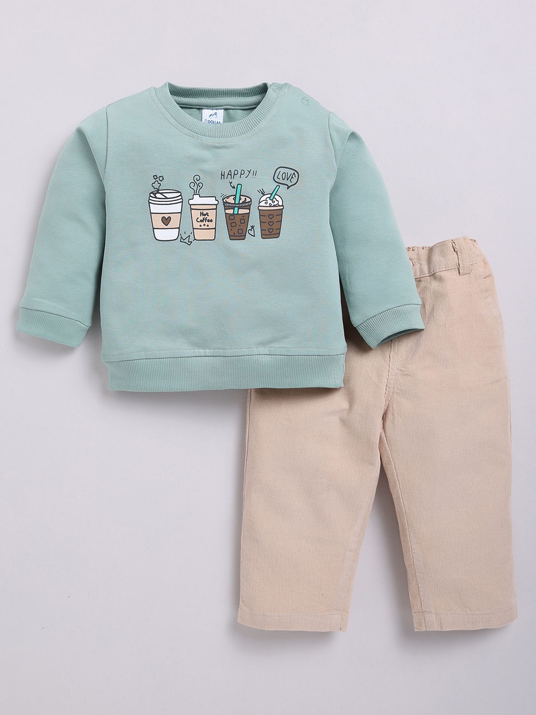 

Dollar Boys Printed T-shirt with Trousers, Green