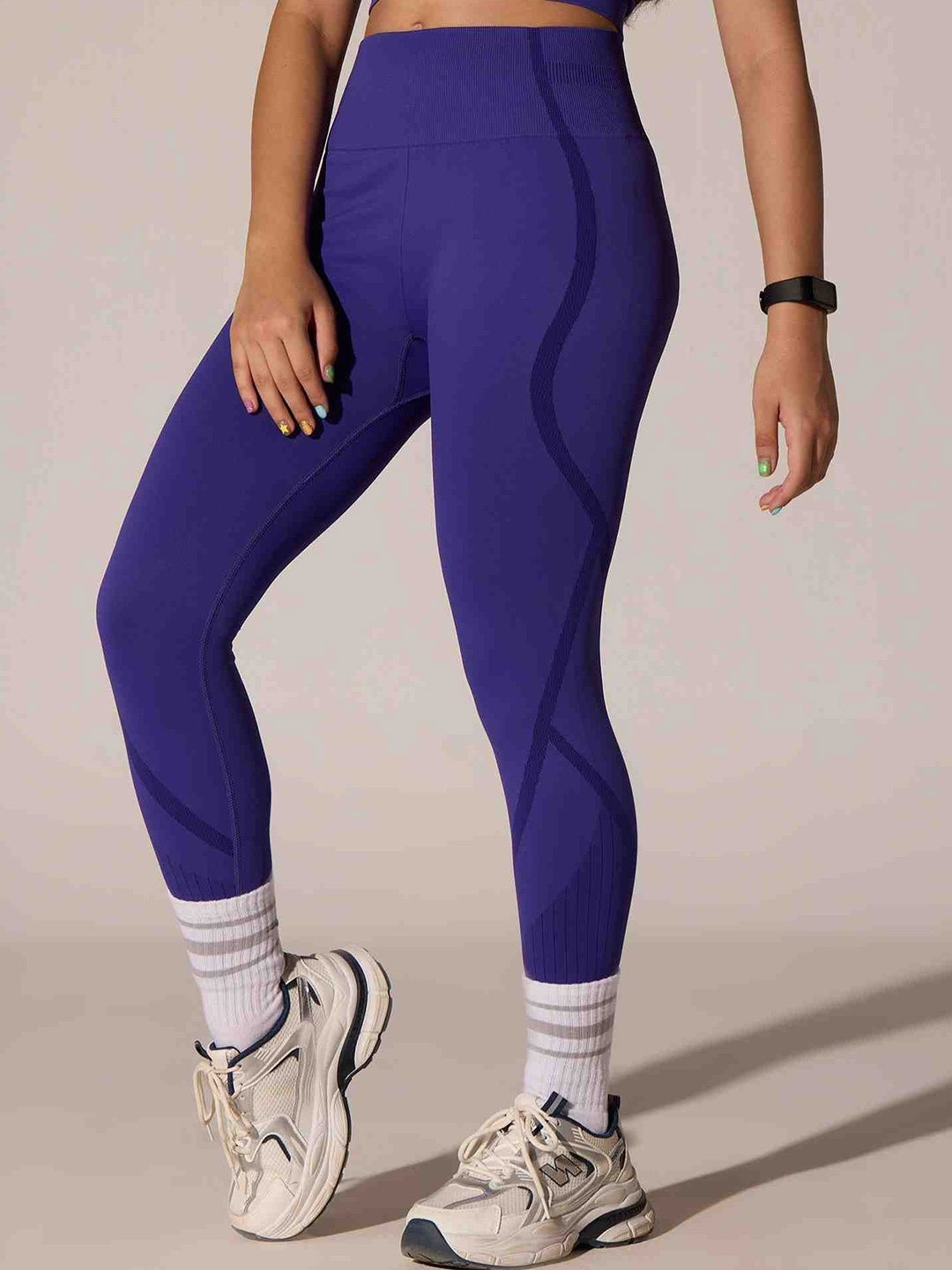 

CAVA High Rise Ankle-Length Gym Tights, Blue