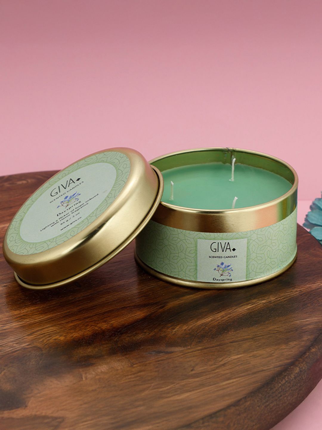 

GIVA Green & Gold Toned Dayspring Scented Jar Candle