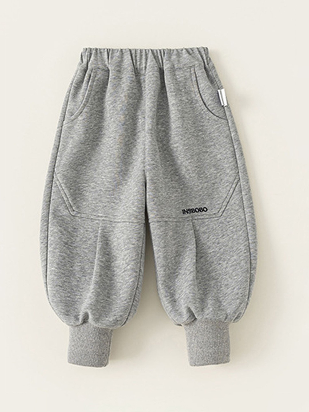 

LULU & SKY Boys Tapered Fit High-Rise Joggers Trousers, Grey