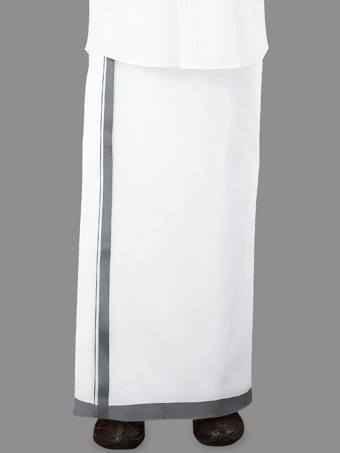 

Ramraj Men Border Double Dhoti, White