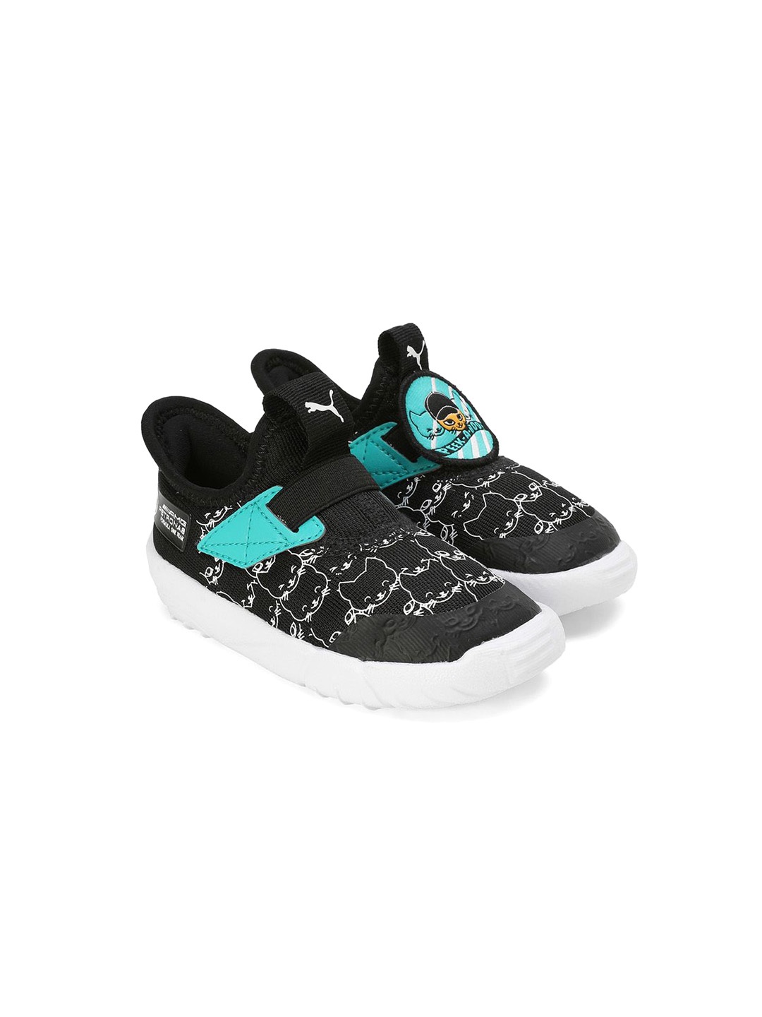 

PUMA Motorsport Kids Mercedes-AMG Petronas F1 Woven Design Sneakers, Black
