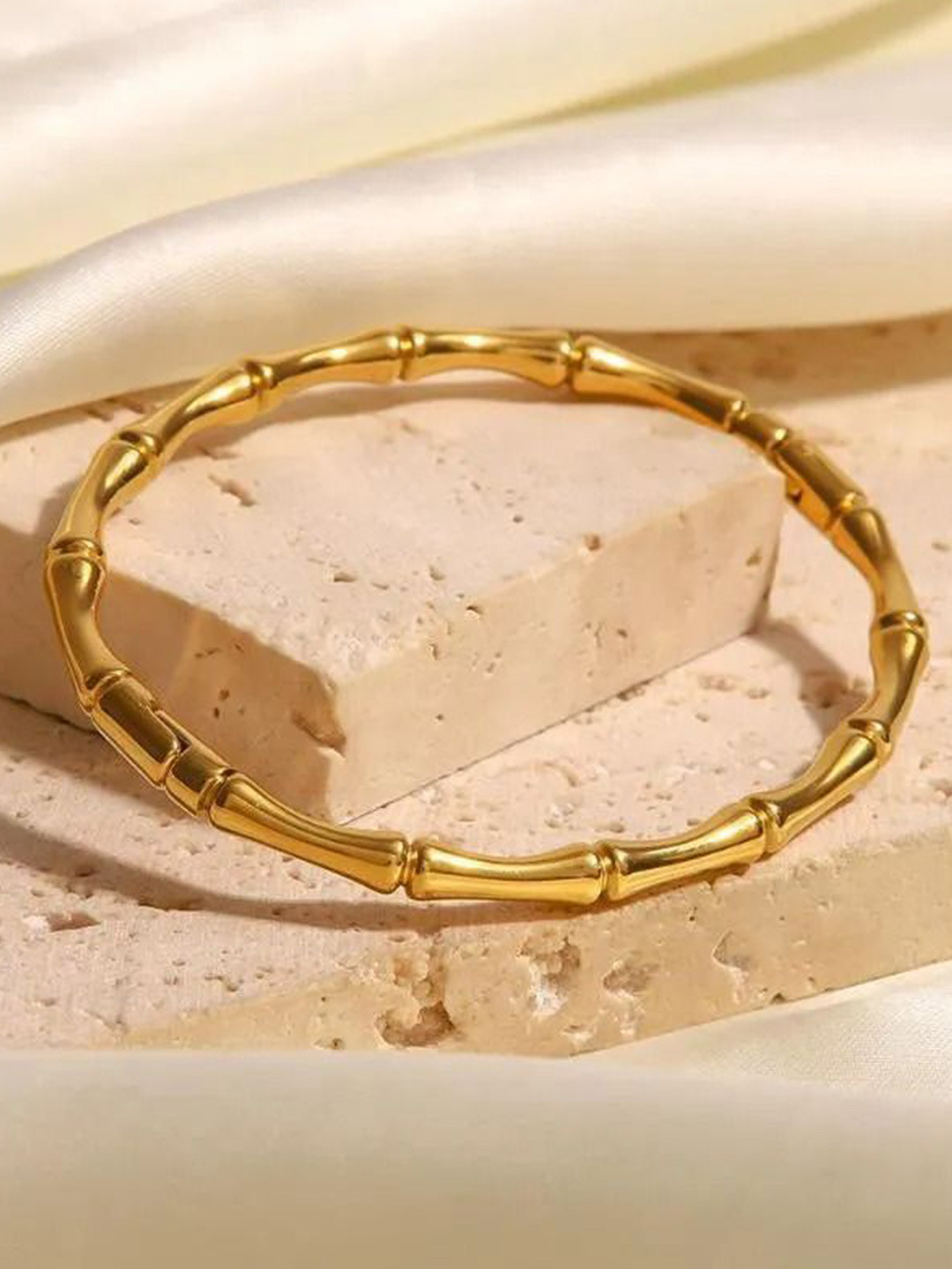 

JEWILLEY Women Gold-Plated Kada Bracelet