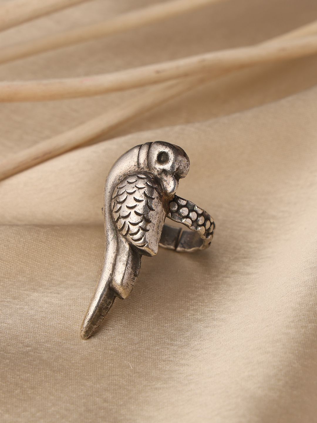 

VENI 92.5 sterling Silver Silver-Plated Oxidised Adjustable Ring