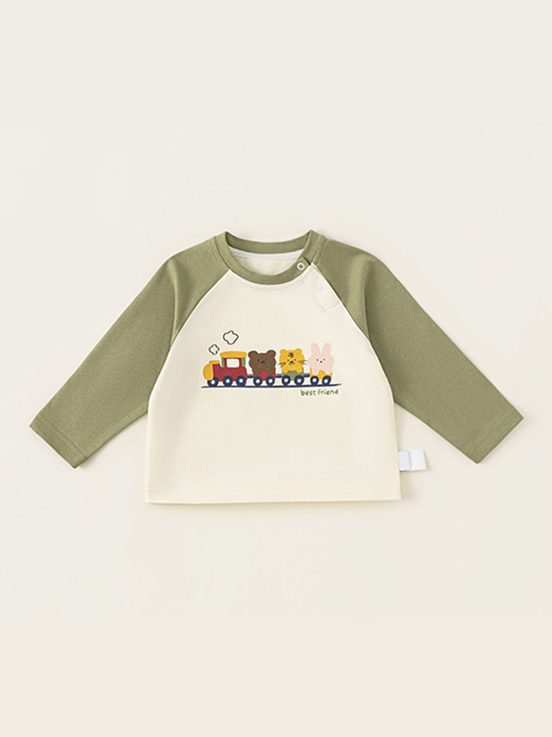

LULU & SKY Print Organic Cotton Top, Green