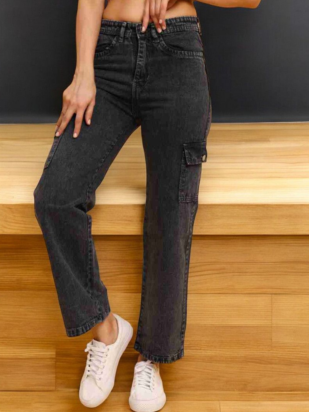 

Perfect Outlet Women High-Rise Light Fade Stretchable Jeans, Grey