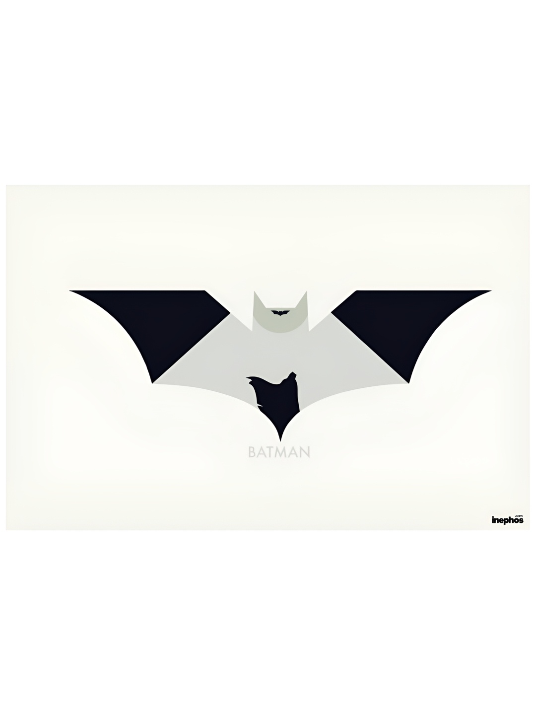 

Inephos Off White & Grey Unique Modern Artwork Batman Vinyl Poster