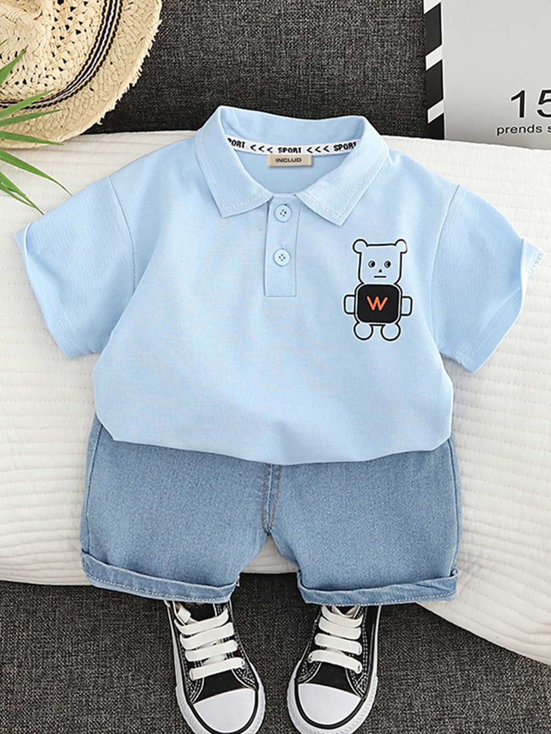 

INCLUD Boys T-shirt with Shorts, Blue