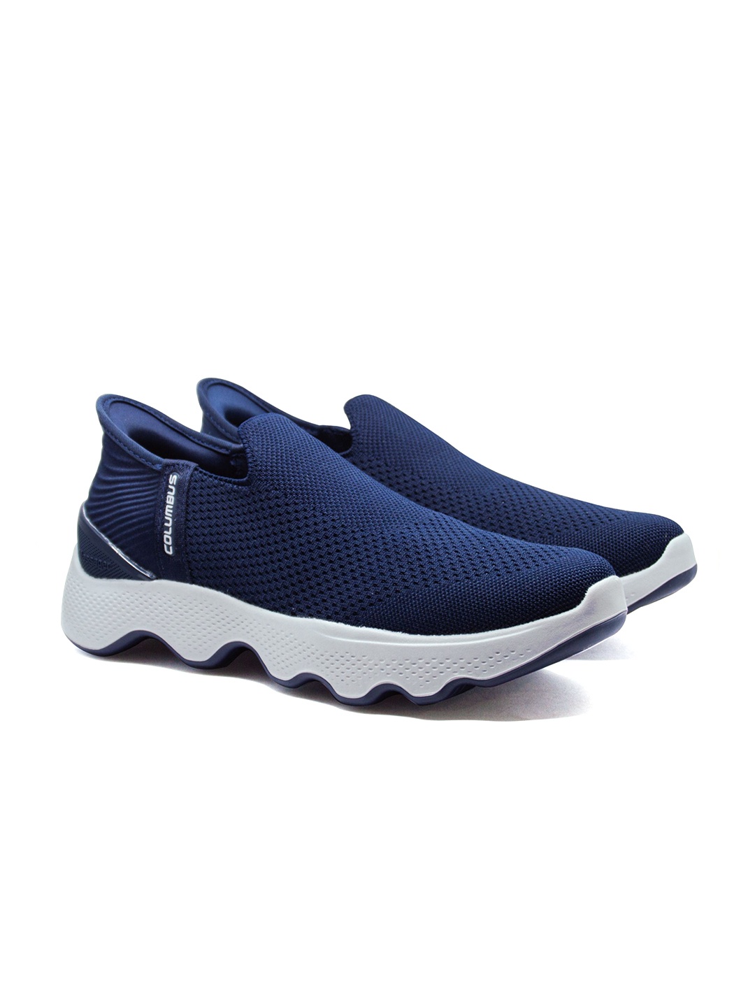 

Columbus Men Woven Design Slip-On Sneakers, Navy blue