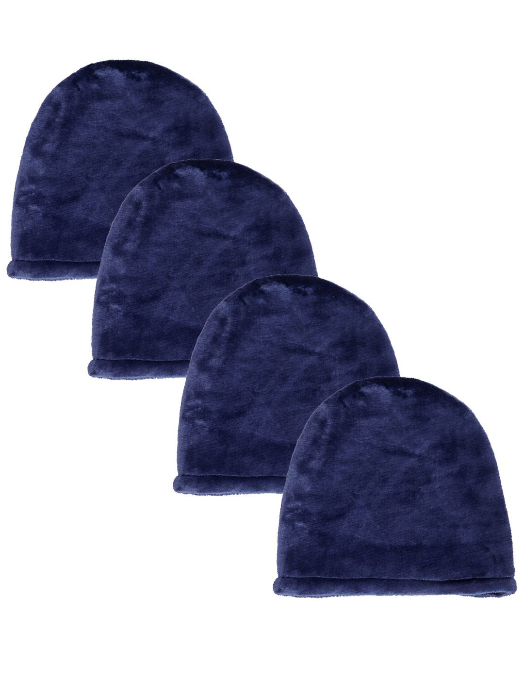 

KLOTTHE Men Pack Of 4 Woolen Beanie Caps, Blue