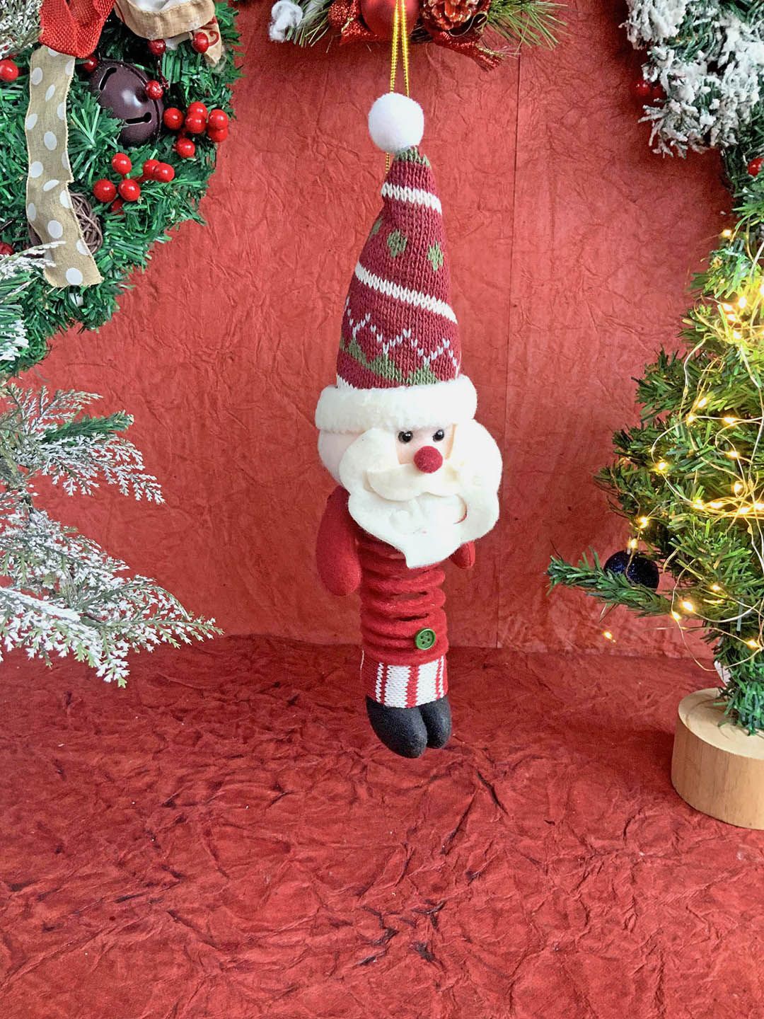 

Little Surprise Box LLP Red & White Spring Santa Christmas Tree, Maroon