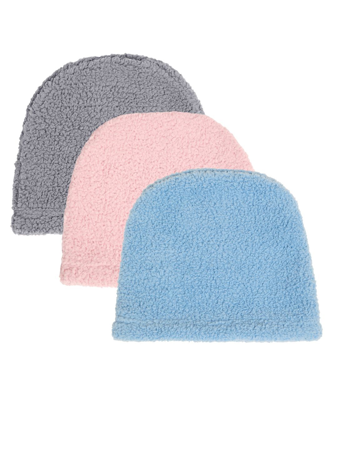 

KLOTTHE Pack Of 3 Men Woollen Beanie Caps, Blue