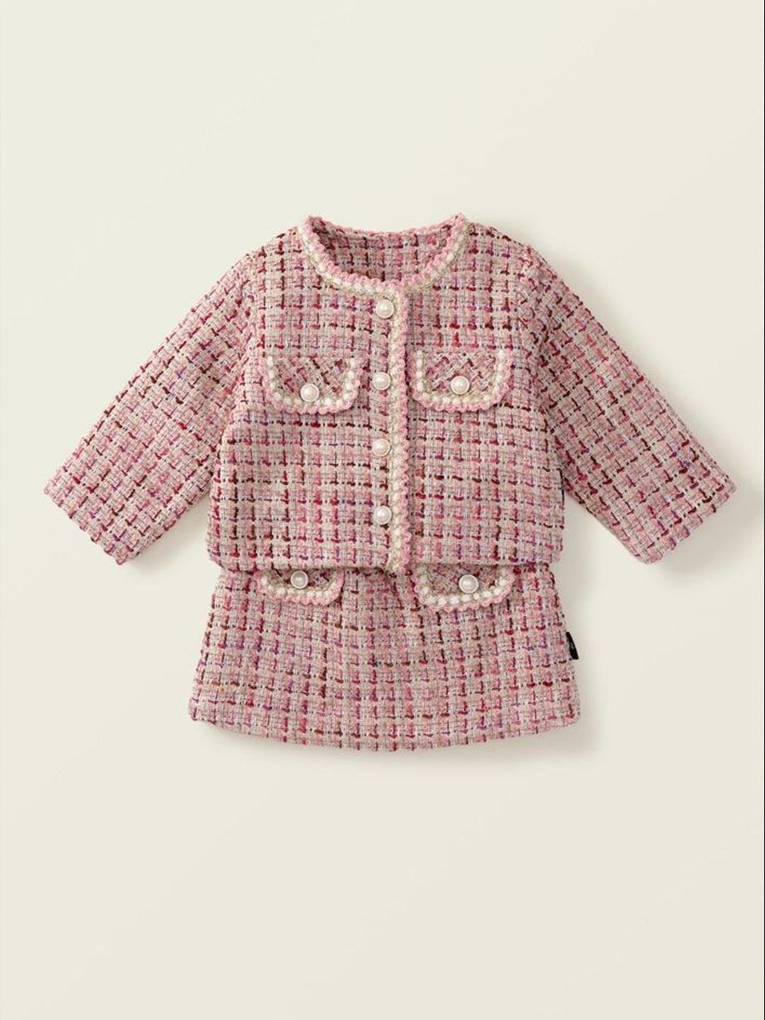 

LULU & SKY Girls Coat with Skirt, Pink