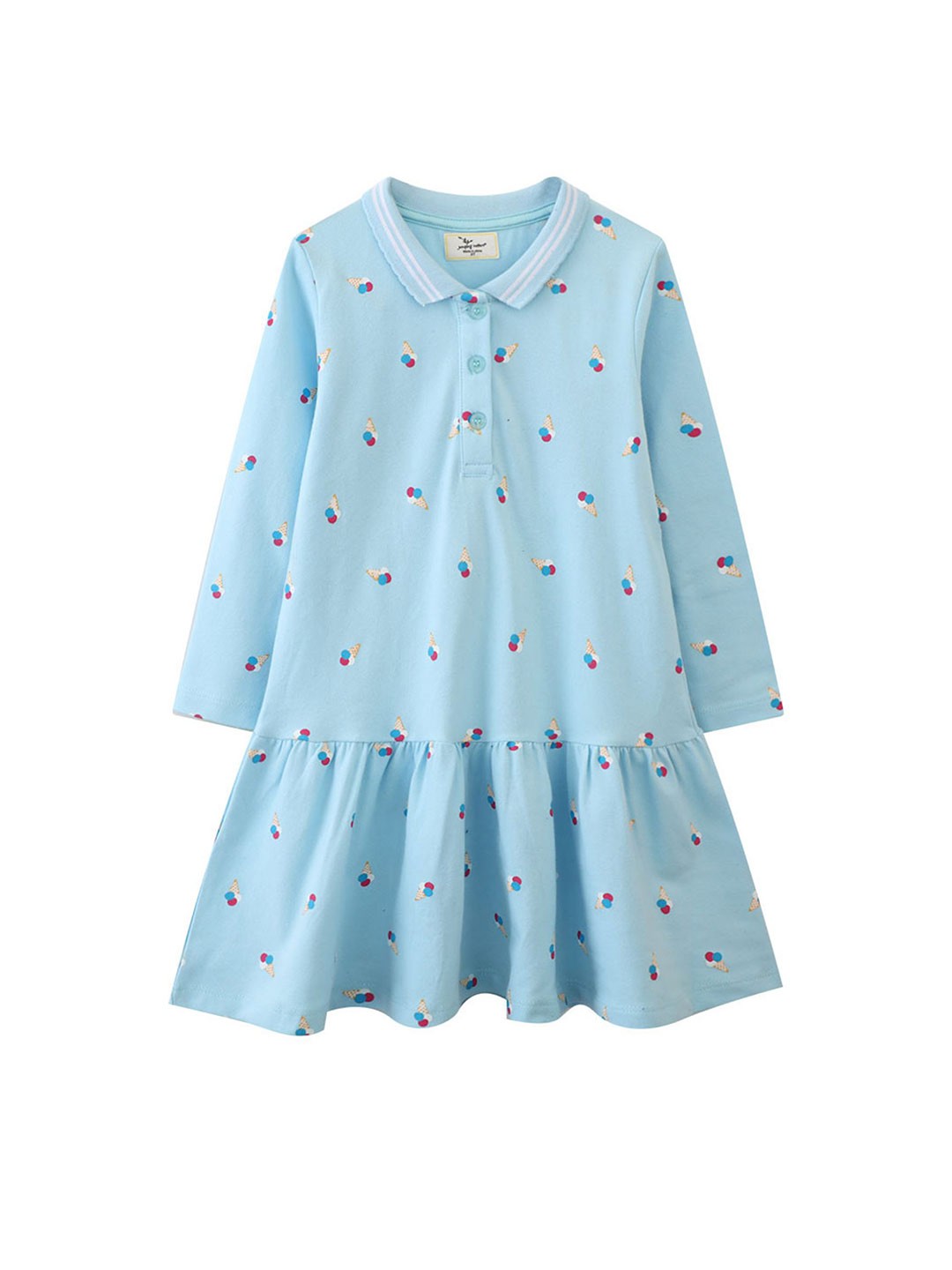 

LULU & SKY Girls Printed A-Line Dress, Blue