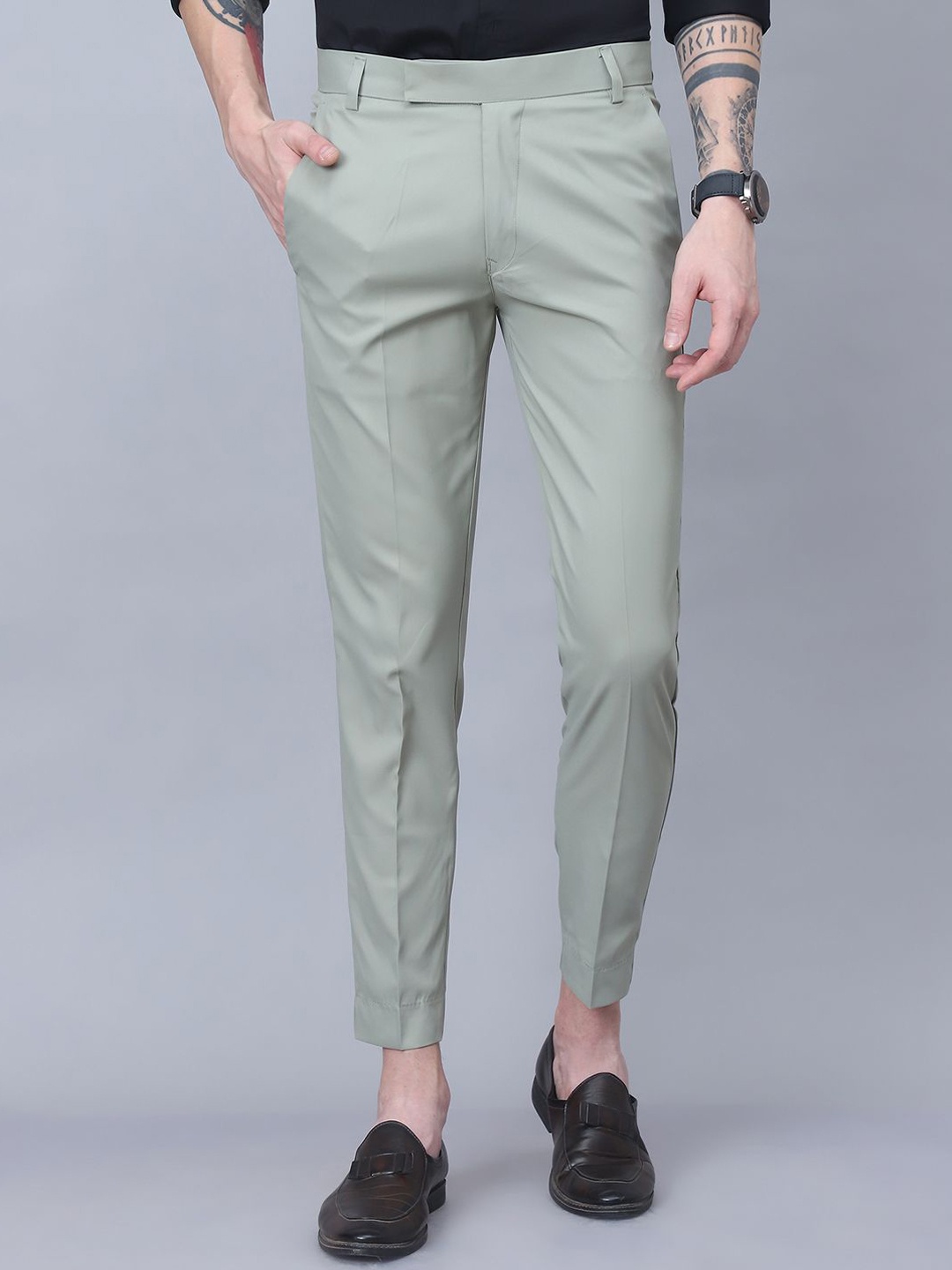 

Tanip Men Easy Wash Trousers, Sea green