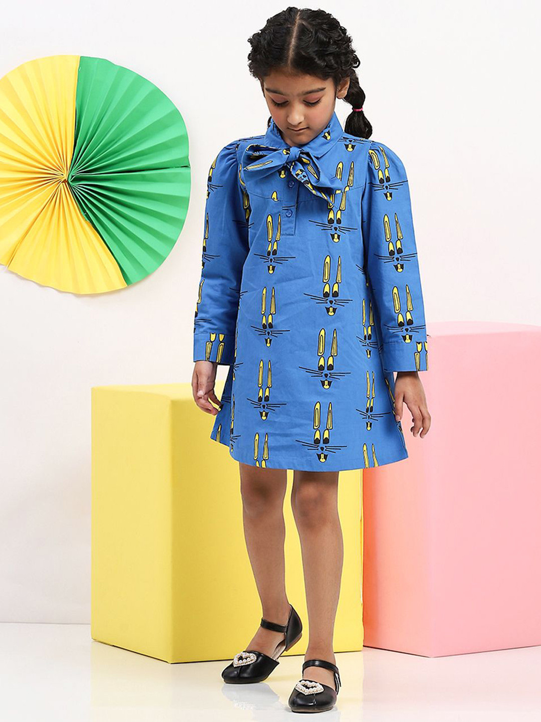 

SPUNKIES Print Shirt Dress, Blue