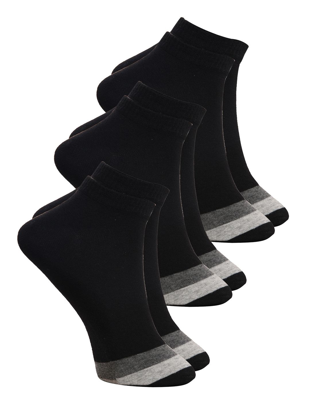

BAESD Unisex Pack Of 3 Ankle Length Socks, Black