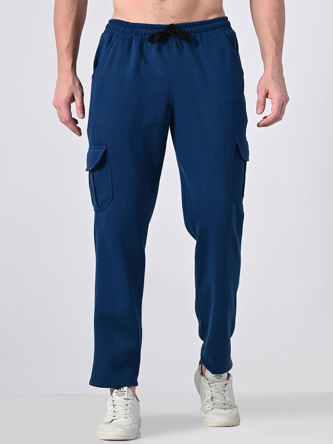 

BAESD Men Relaxed-Fit Mid-Rise Track Pants, Navy blue