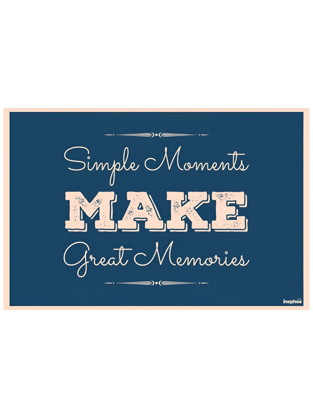 

Inephos Blue & Beige Typography Printed Wall Poster