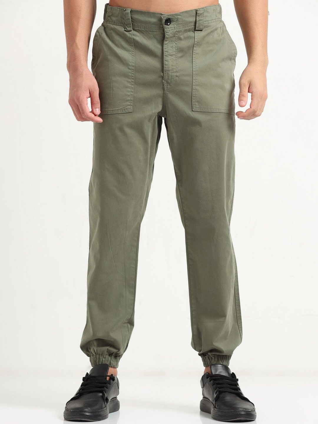 

NEVER NEUD Men Relaxed Vintage Joggers Trousers, Green