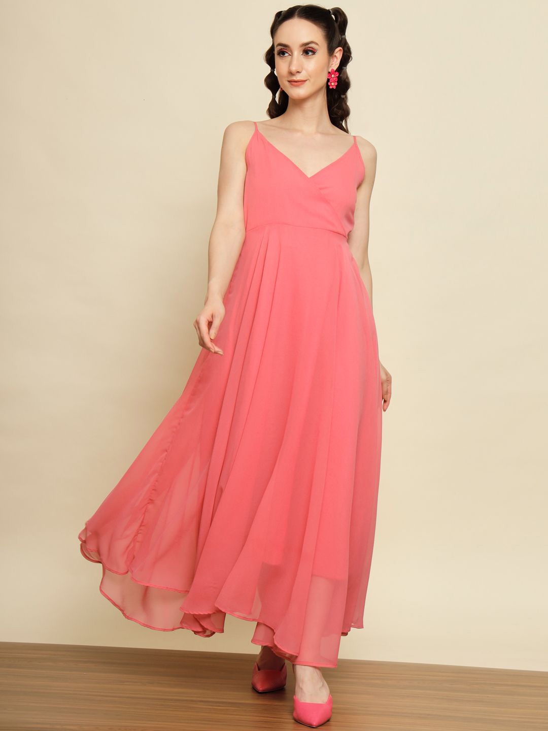 

BAESD Georgette Maxi Dress, Pink