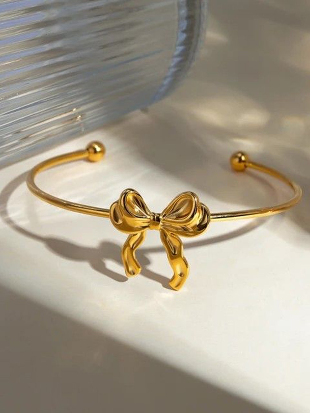 

JEWILLEY Women Gold-Plated Kada Bracelet