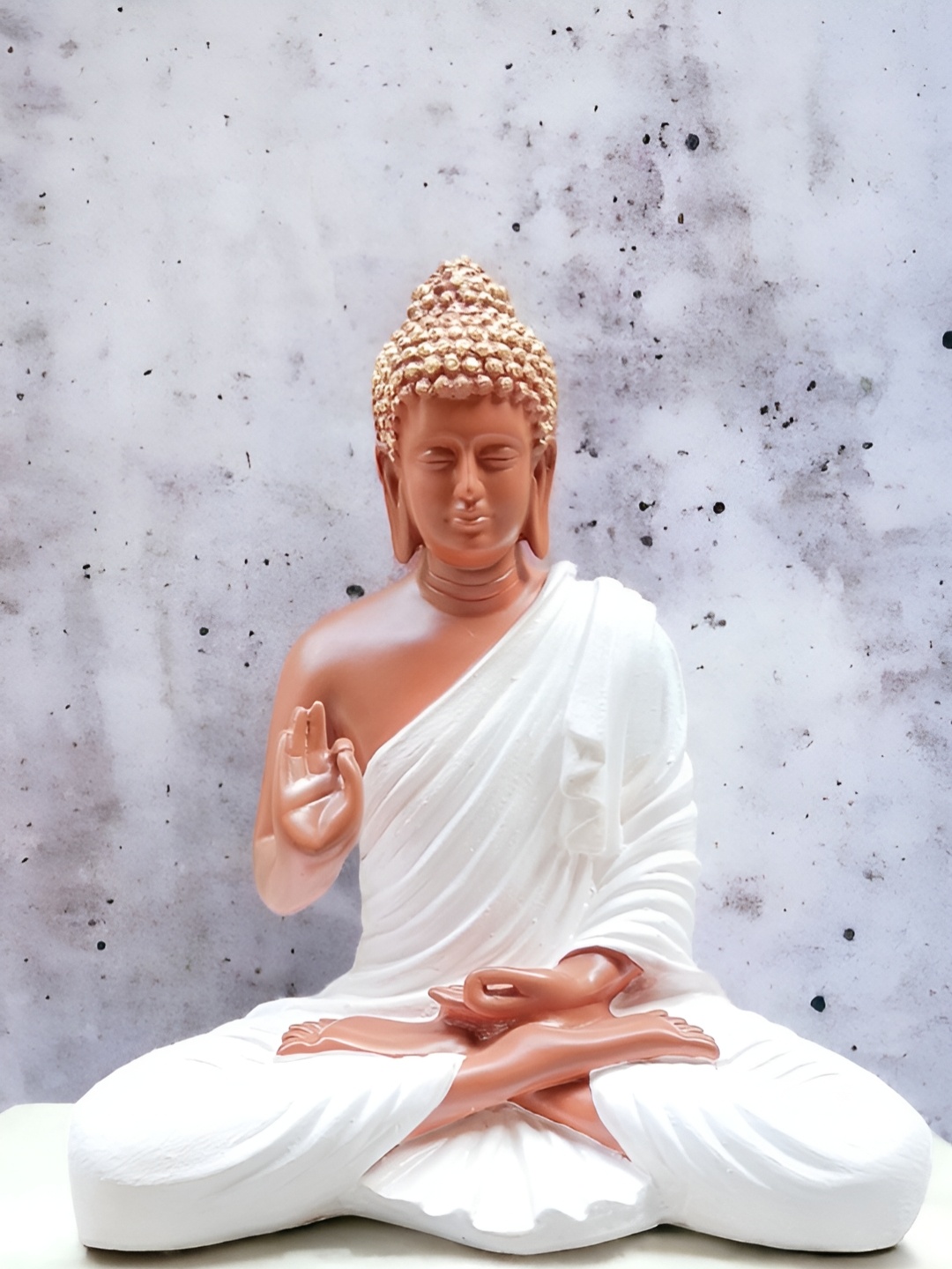 

Vrinban International White & Brown Buddha Idol Showpiece