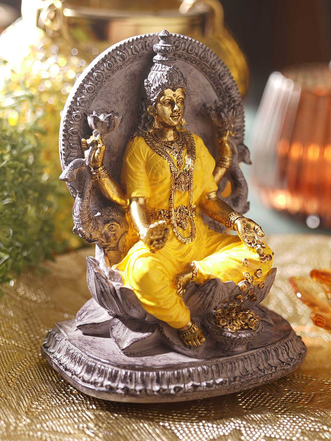 

Pure Home and Living Yellow Religious Idol Showpiece