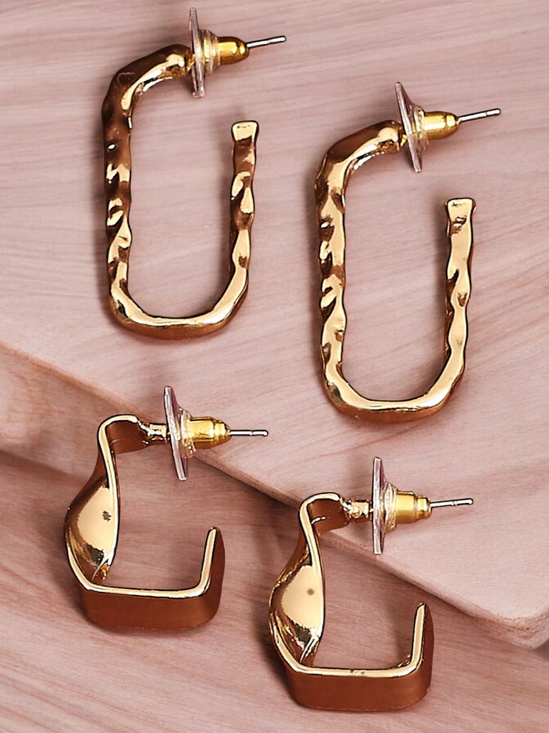 

OOMPH Square Hoop Earrings, Gold