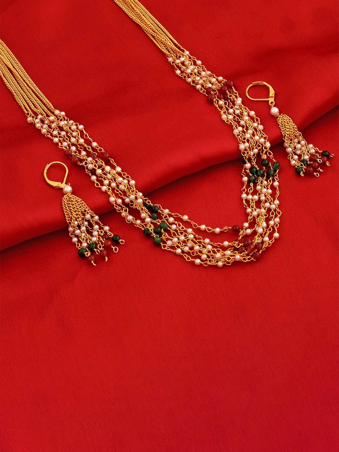 

MEMOIR Gold Plated & Beaded Jewellery Set