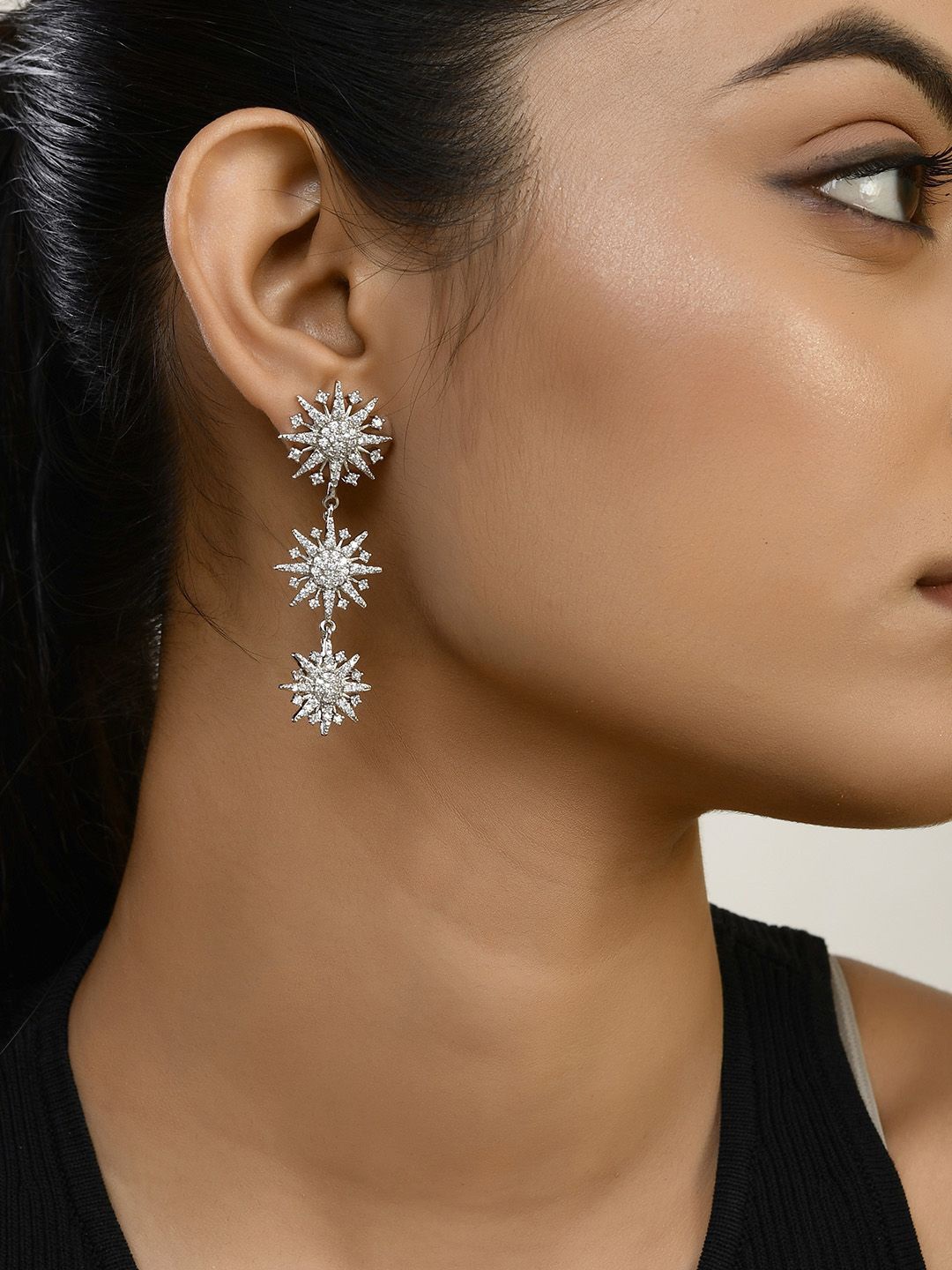 

Voylla Quirky Drop Earrings, Silver