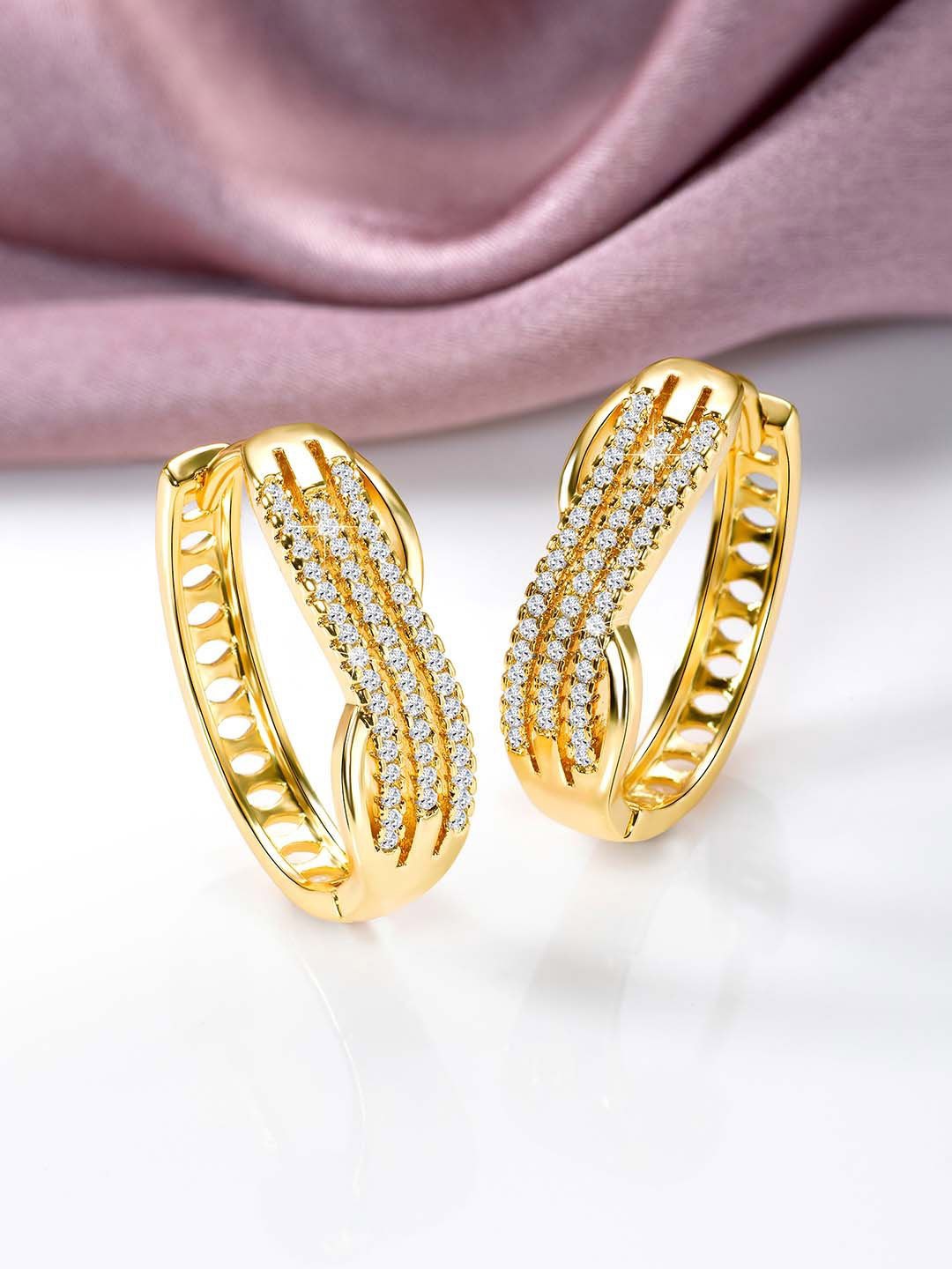 

Peora Contemporary Hoop Earrings, Gold
