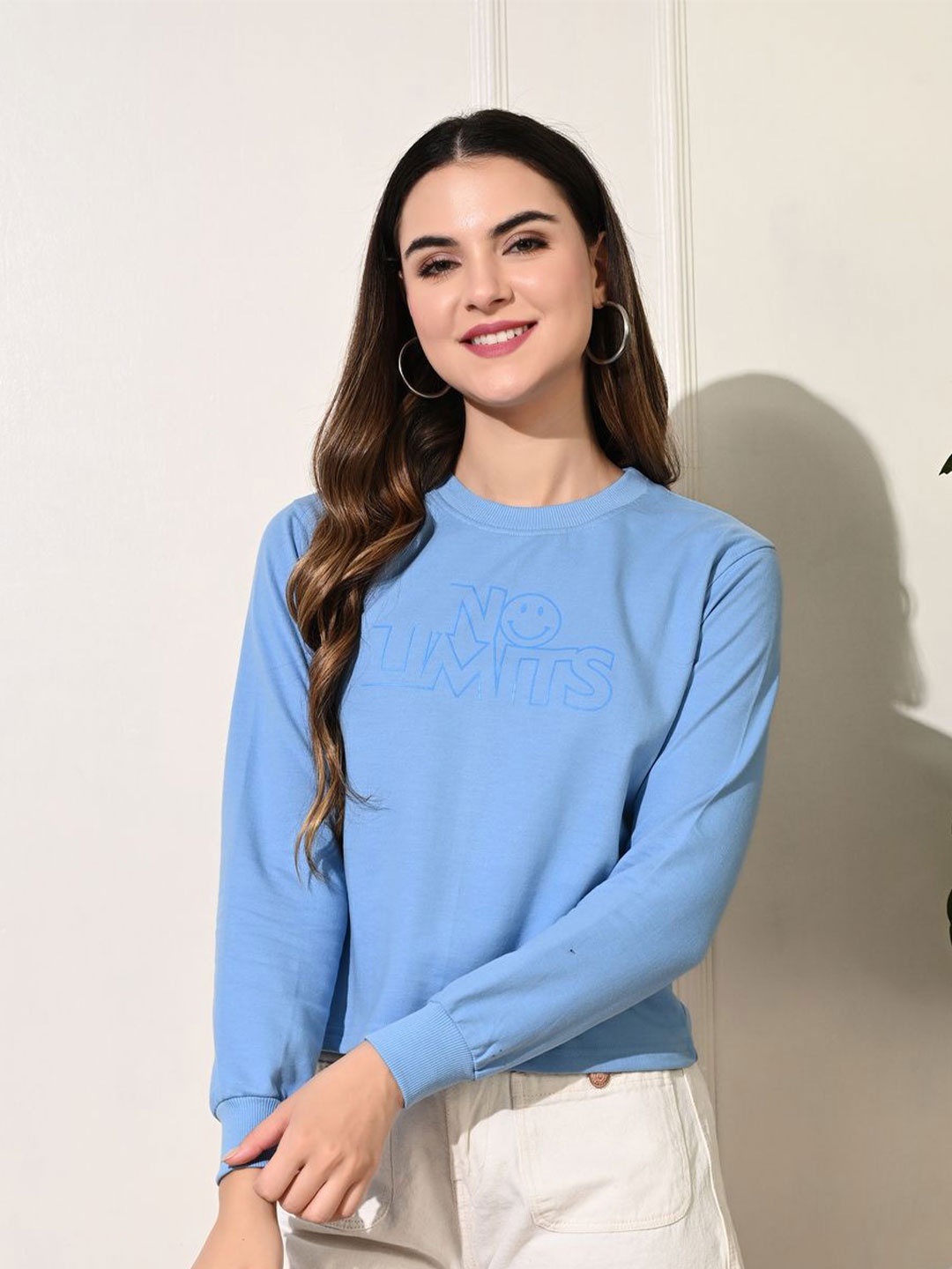 

Fabway Clothing Women Printed Sweatshirt, Blue