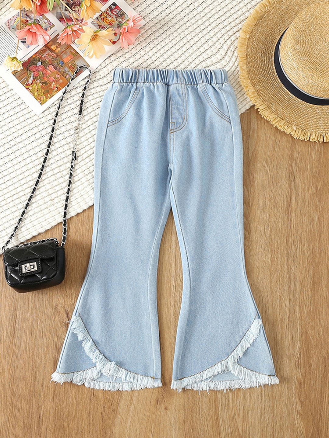 

INCLUD Girls Wide Leg Jeans, Blue