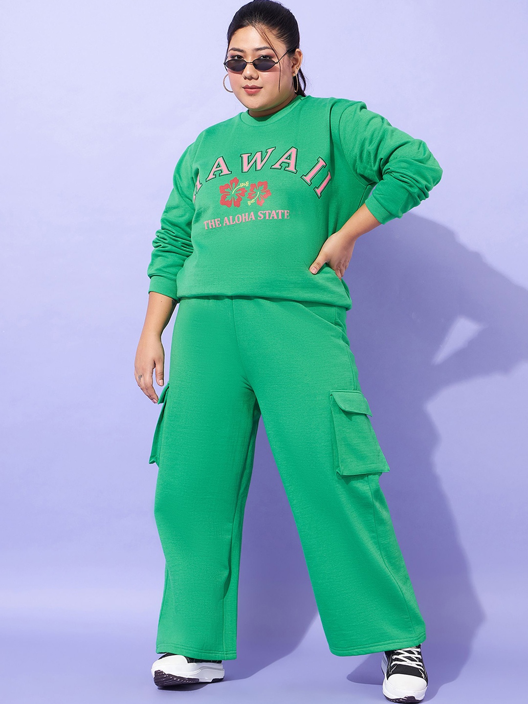 

SASSAFRAS Curve Sweatshirt & Track Pants Co-Ord, Green