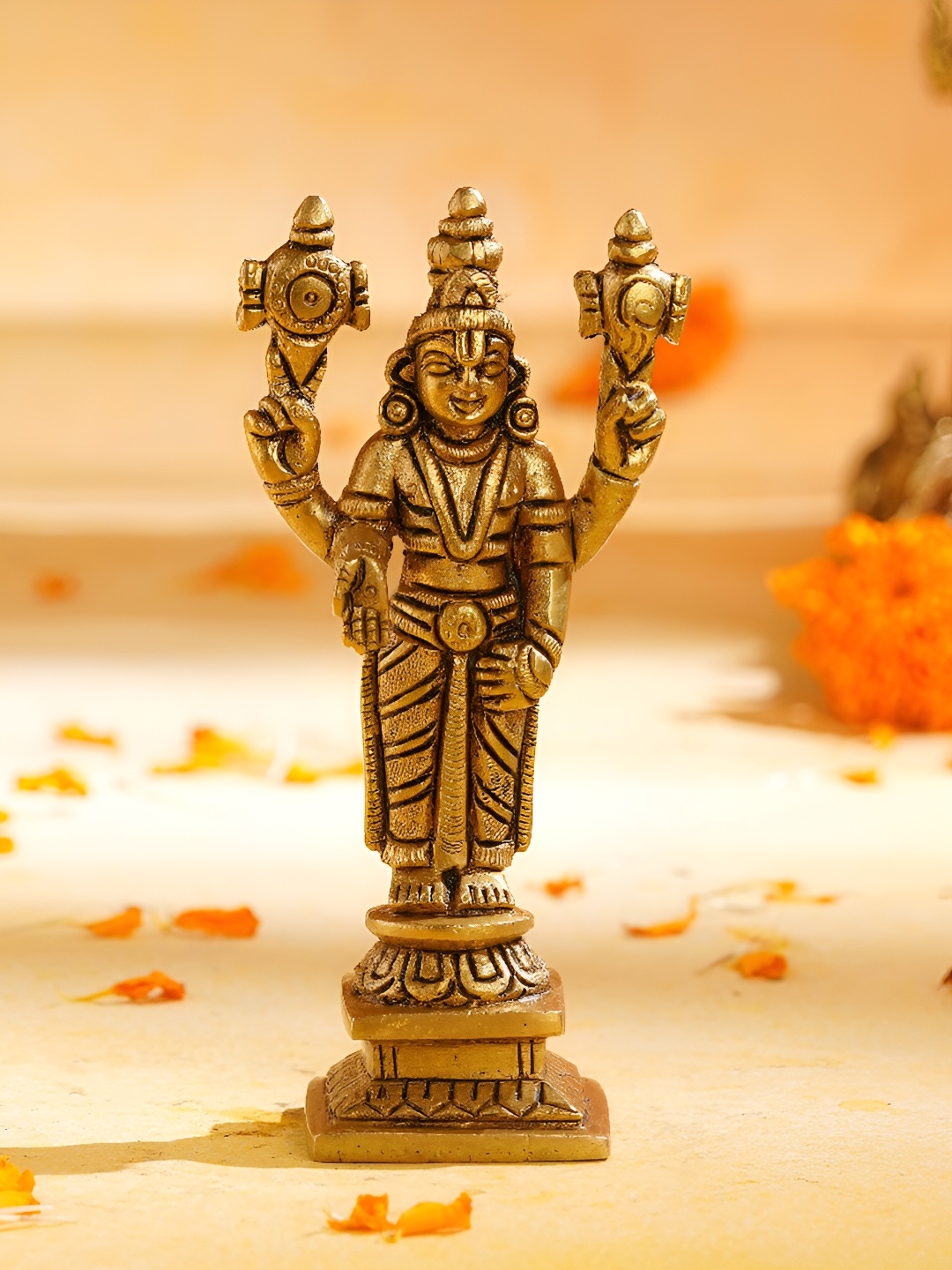 

JAYPORE Gold-Toned Religious Figurine Showpiece