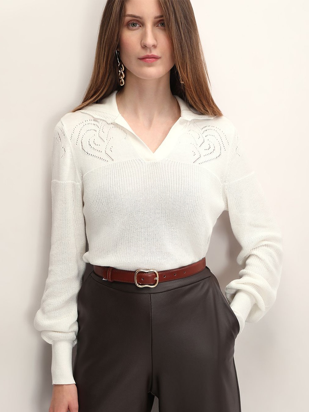 

Vero Moda Women Cable Knit Pullover, Off white
