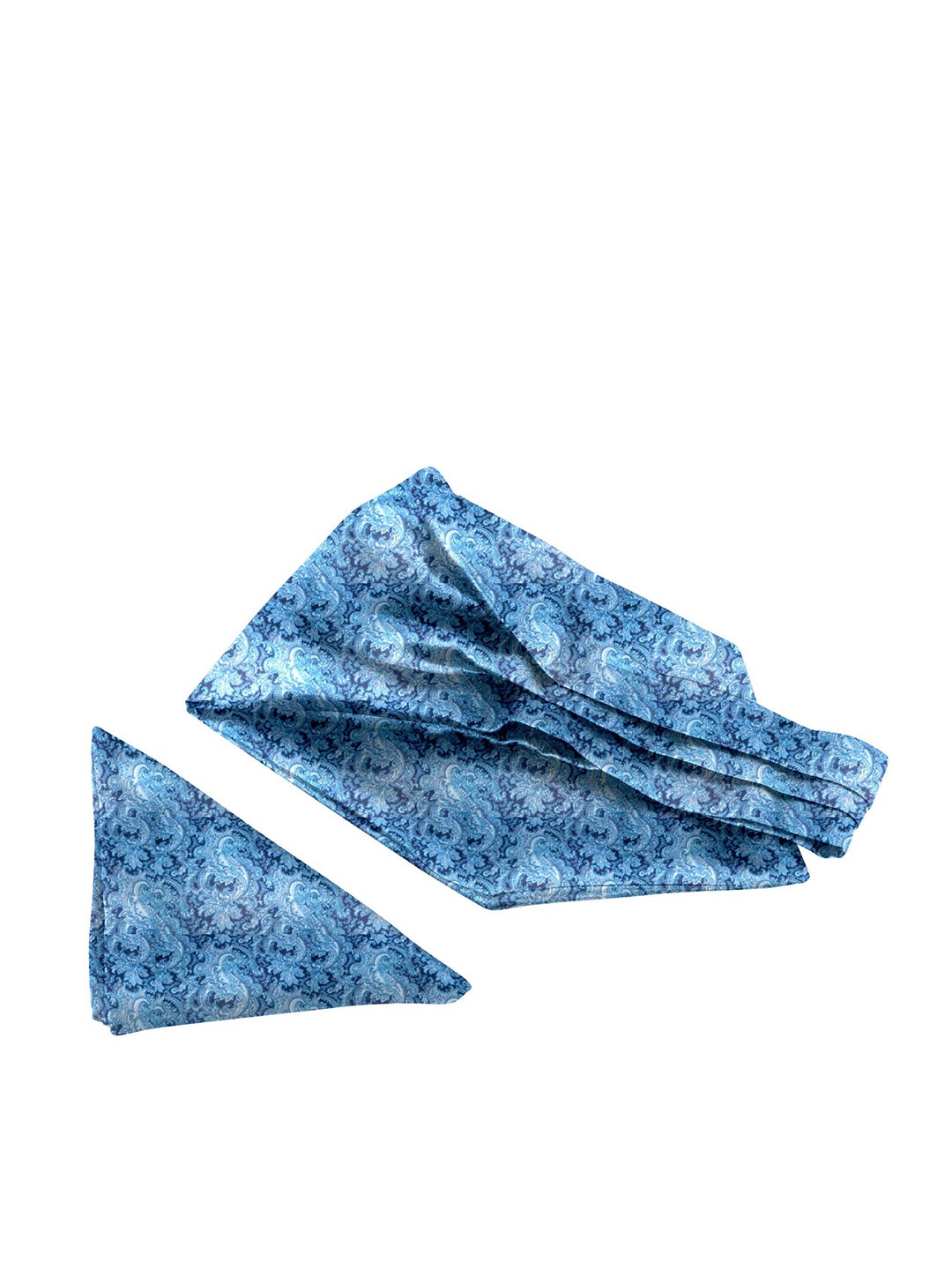 

Blacksmith Men Printed Ascot Tie, Blue