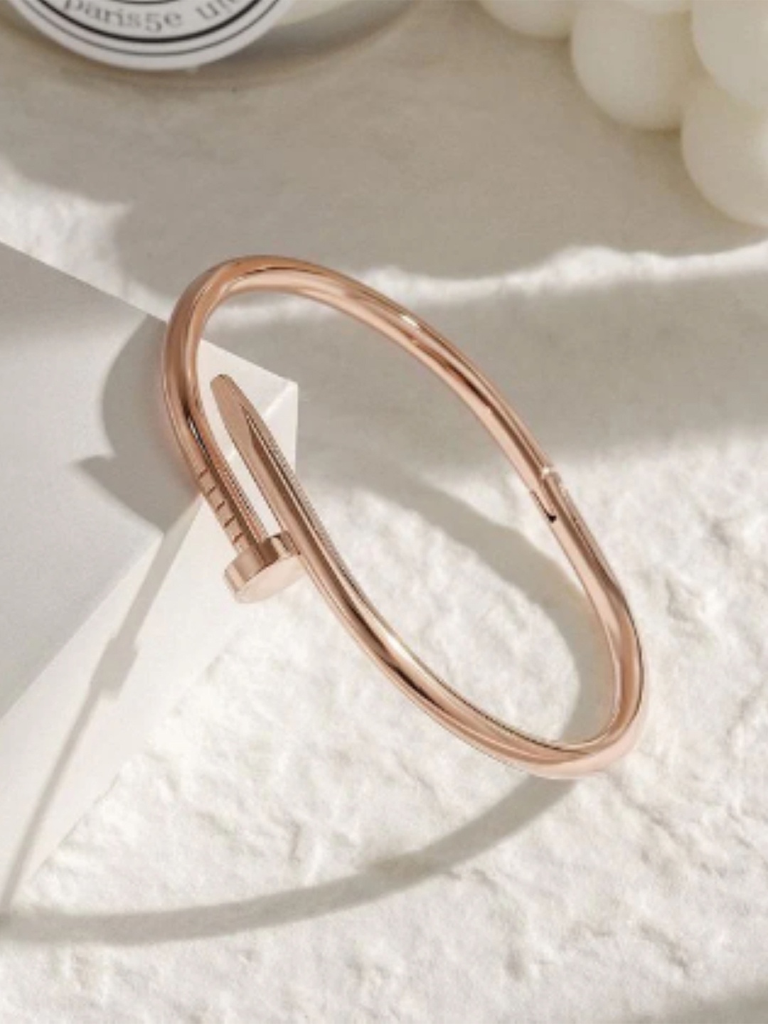 

SUBHAGALANKAR Women Rose Gold-Plated Kada Bracelet