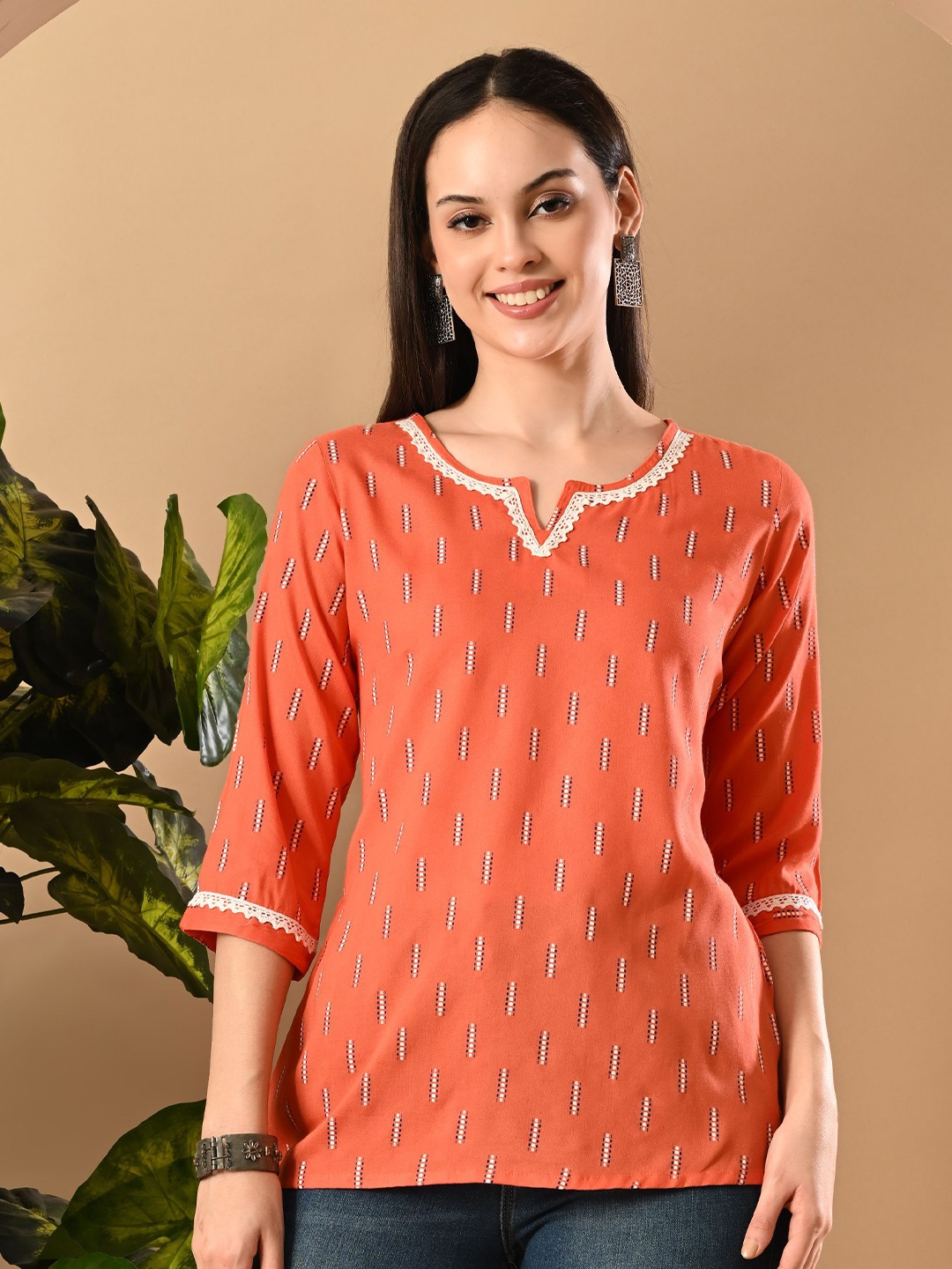 

METAFAB Print Top, Peach
