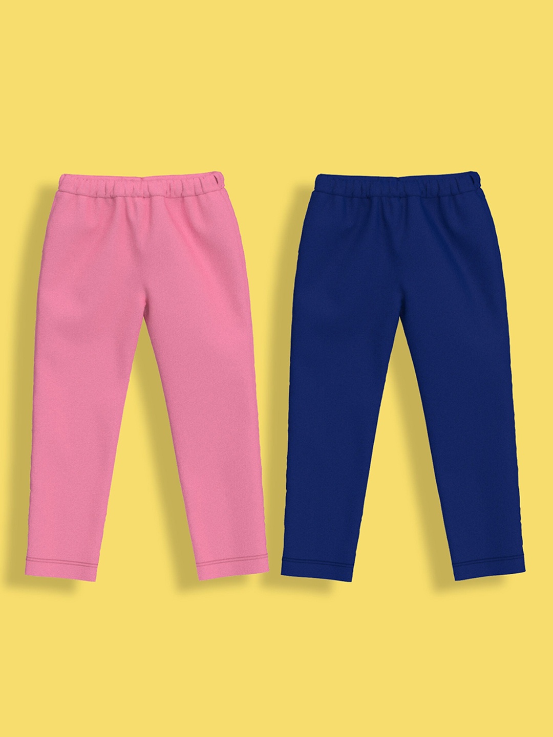 

Orange Sugar Girls Pack Of 2 Cotton Ankle-Length Leggings, Pink