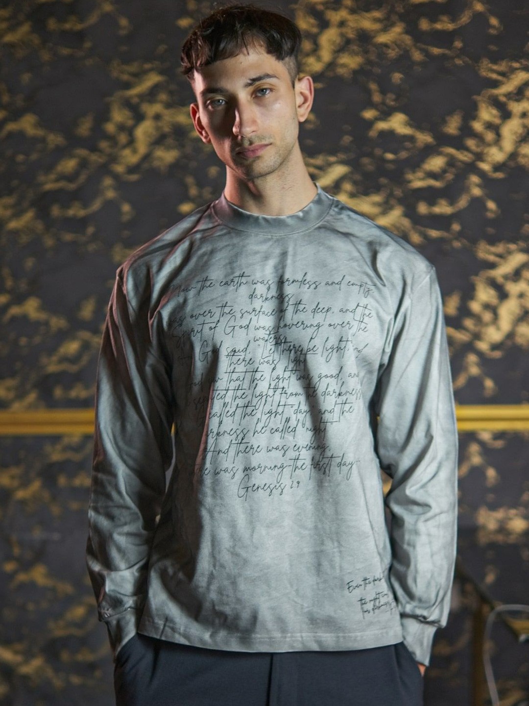 

ODETTE Men Printed Sweatshirt, Grey